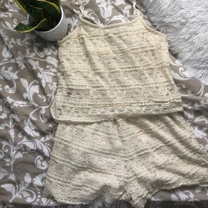 Romper with laces